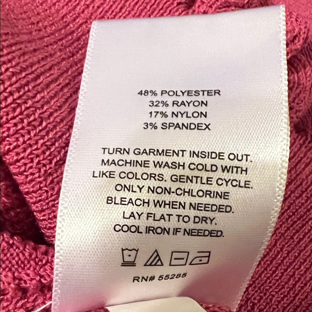 Express Pink Ruffled Knit Top - Picture 3 of 3